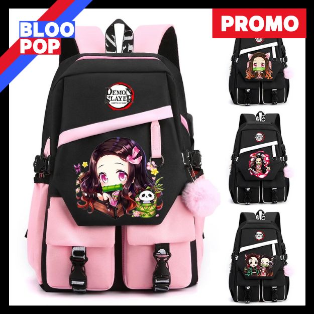 Sac à Dos Demon Slayer - Cartable Anime pour Collège/Lycée - Idée Cadeau Ados