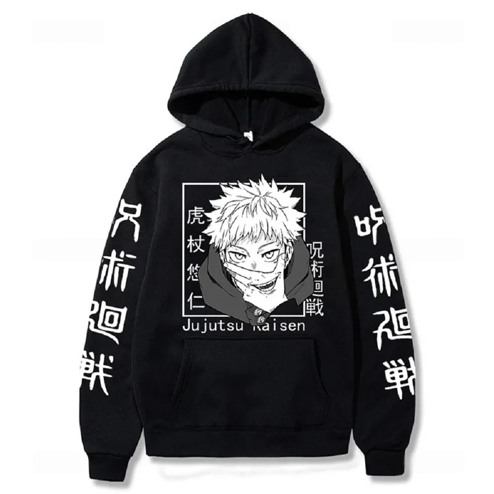 Japon Anime Jujutsu Kaisen hommes sweat à capuche pour femme Satoru Gojo sweat-shirt ample unisexe automne chaud décontracté Streetwear
