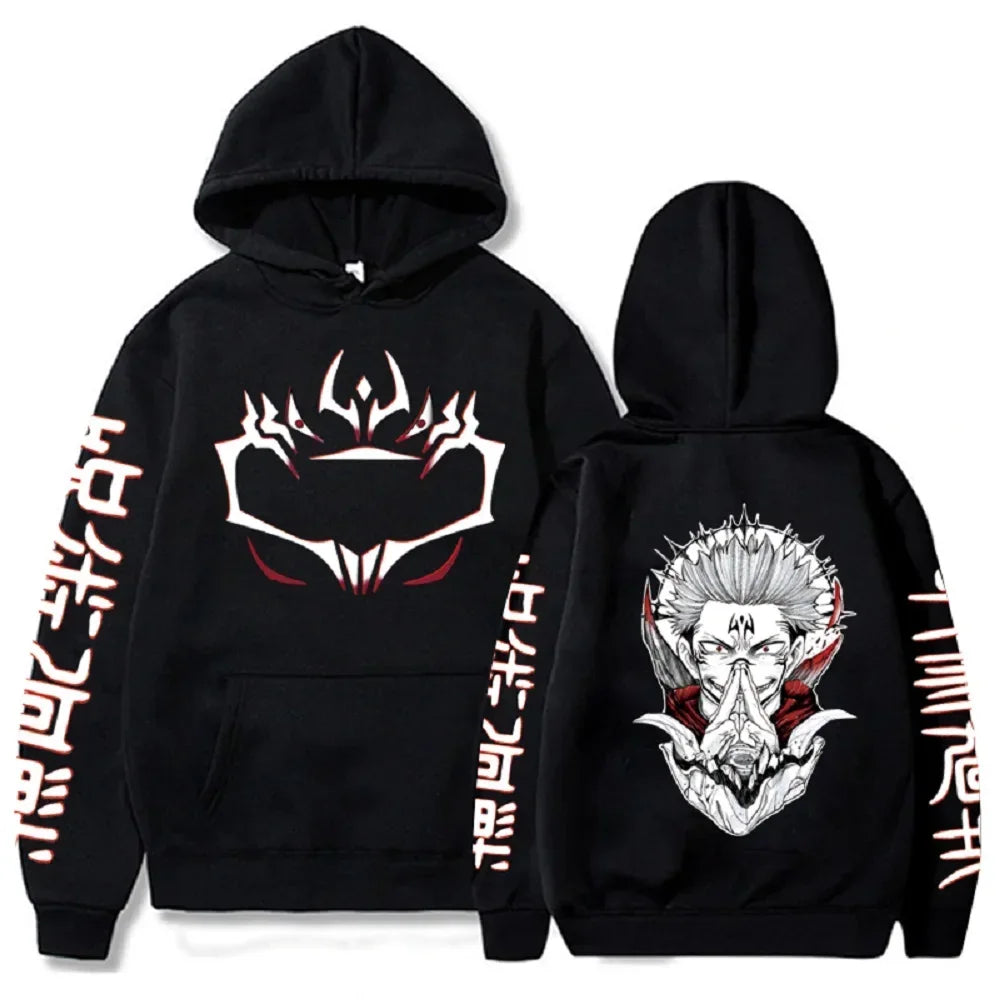 Japon Anime Jujutsu Kaisen hommes sweat à capuche pour femme Satoru Gojo sweat-shirt ample unisexe automne chaud décontracté Streetwear