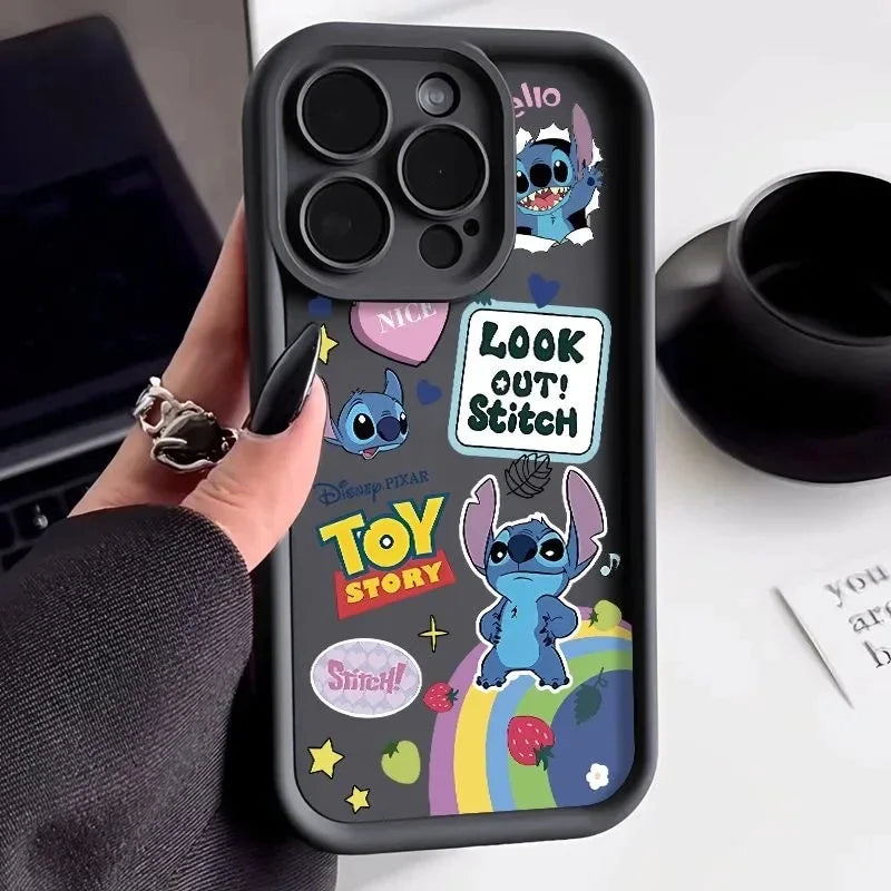 Cute Kitty Cartoon Soft Phone Case, Anti Fall Cover, iPhone 15 14 13 12 11 Pro Max 11 12 13 Pro 7 8 15 Plus Poly XS Max