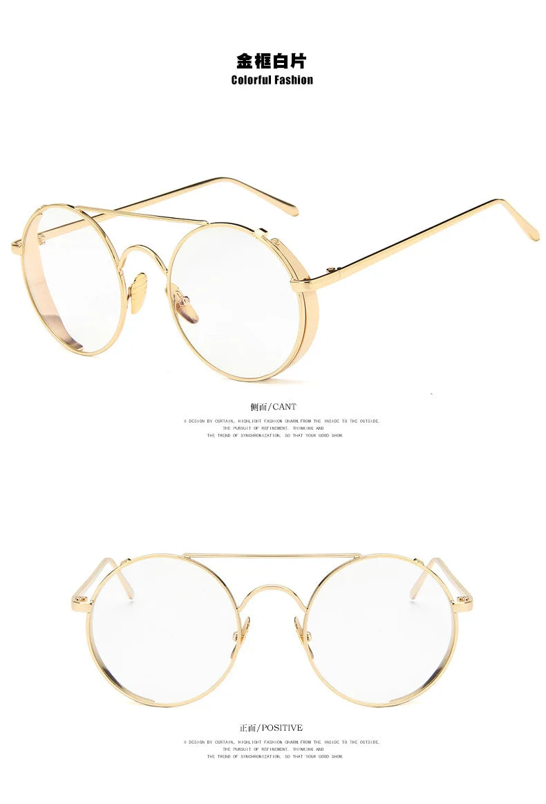 Anime Attack on Titan Zeke Jaeger Metal Steampunk Cosplay Goggles with Pio Mirror Retro Round Frame