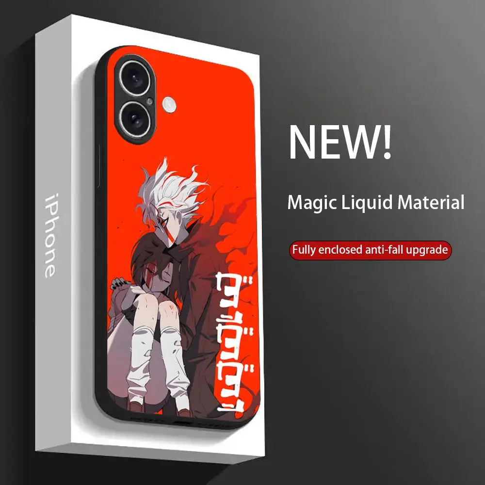Coque de téléphone Cool DAN-DA DAN, étui souple noir antichoc pour iPhone 16 15 14 13 12 11 X XR XS 8 Plus Mini Pro Max