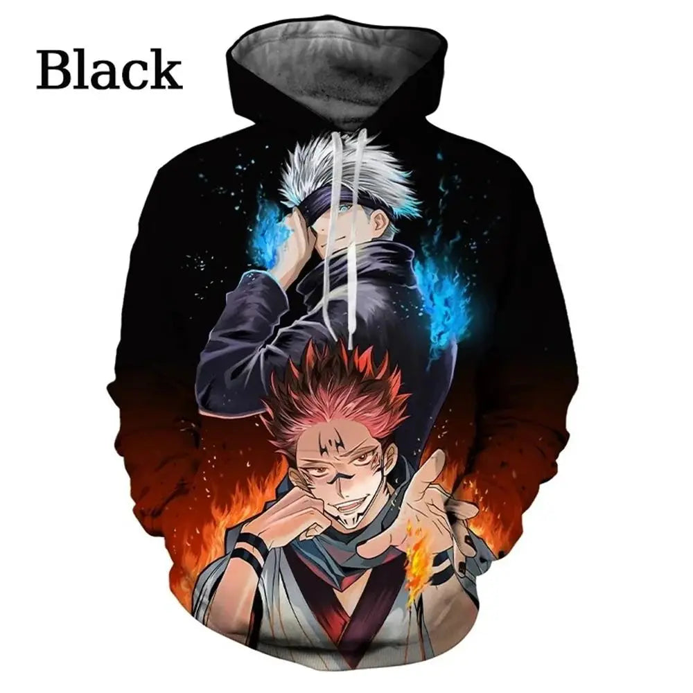 Men's Hoodie Anime Manga Jujutsu Kaisen Satoru Gojo 3D Print Fashion Pullover New Men's Clothing