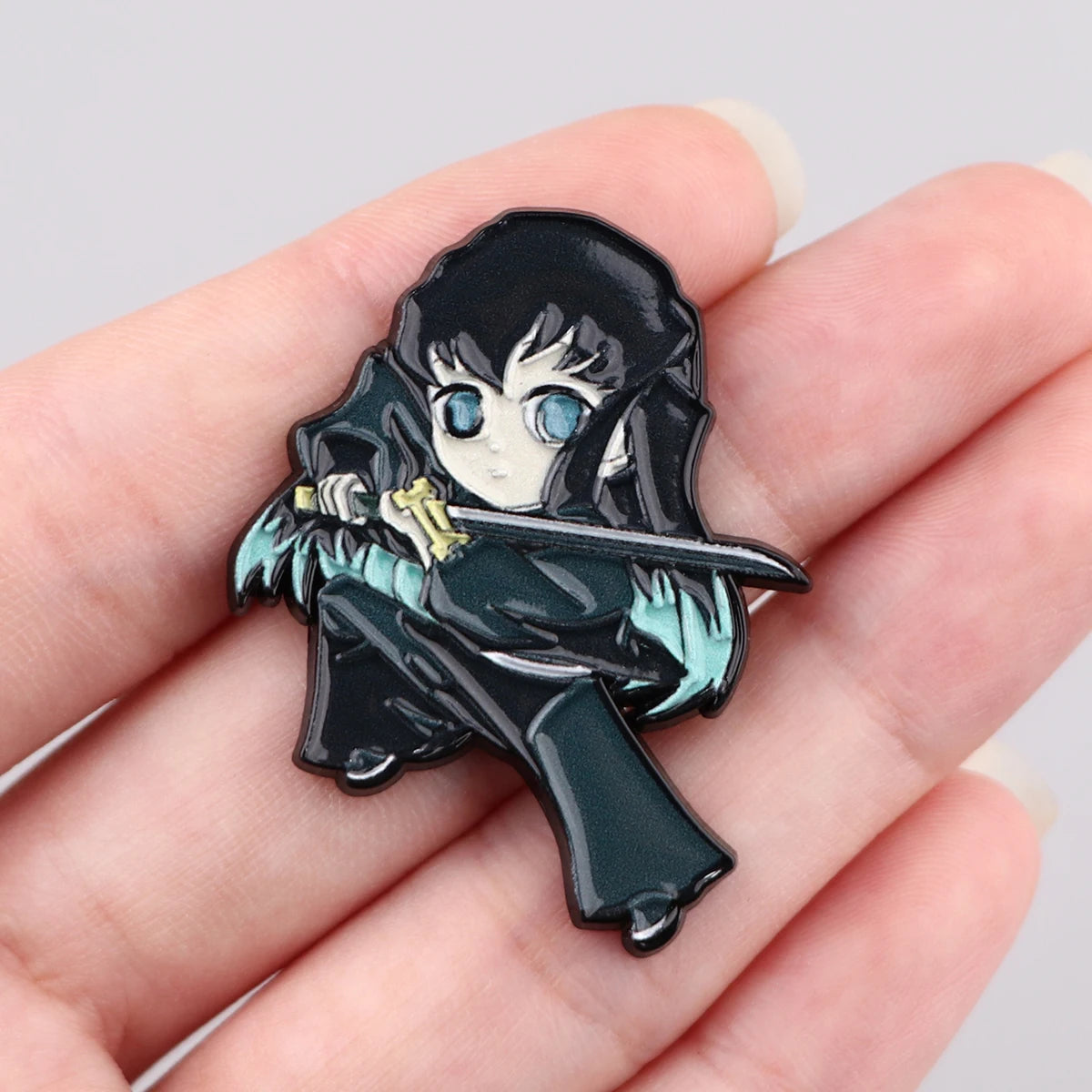 Nezuko Enamel Pins Brooches for Women Backpack Badges Cosplay Accessories Fashion Jewelry Toys Gift