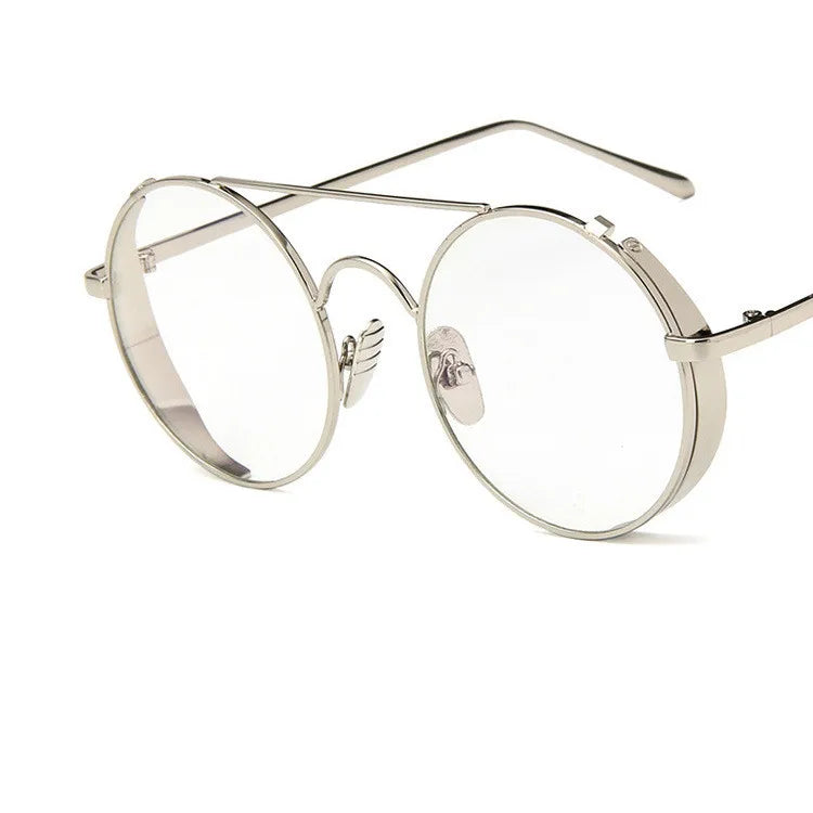 Anime Attack on Titan Zeke Jaeger Metal Steampunk Cosplay Goggles with Pio Mirror Retro Round Frame