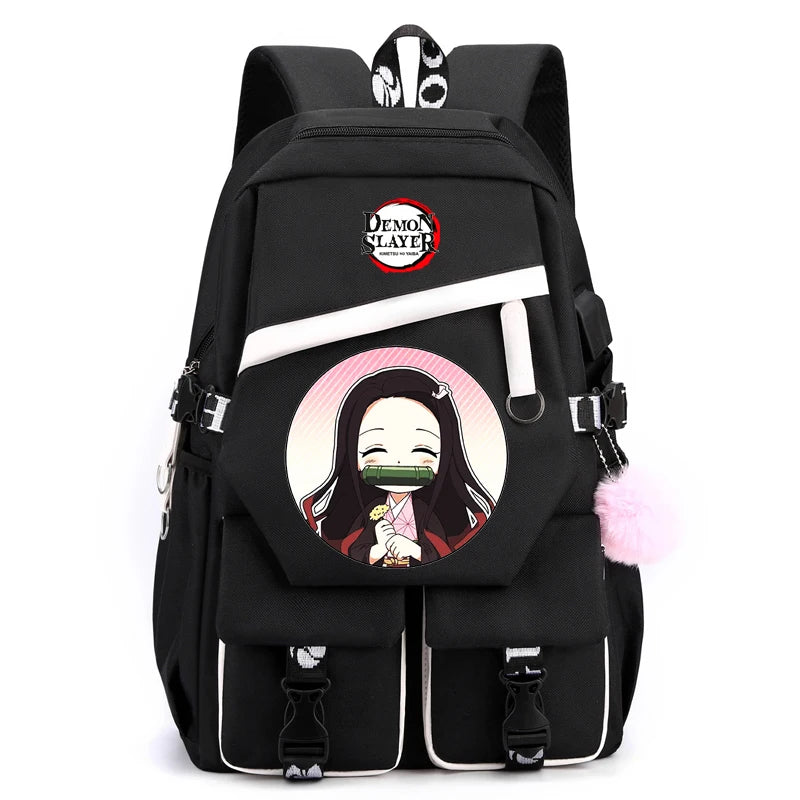Sac à Dos Demon Slayer - Cartable Anime pour Collège/Lycée - Idée Cadeau Ados
