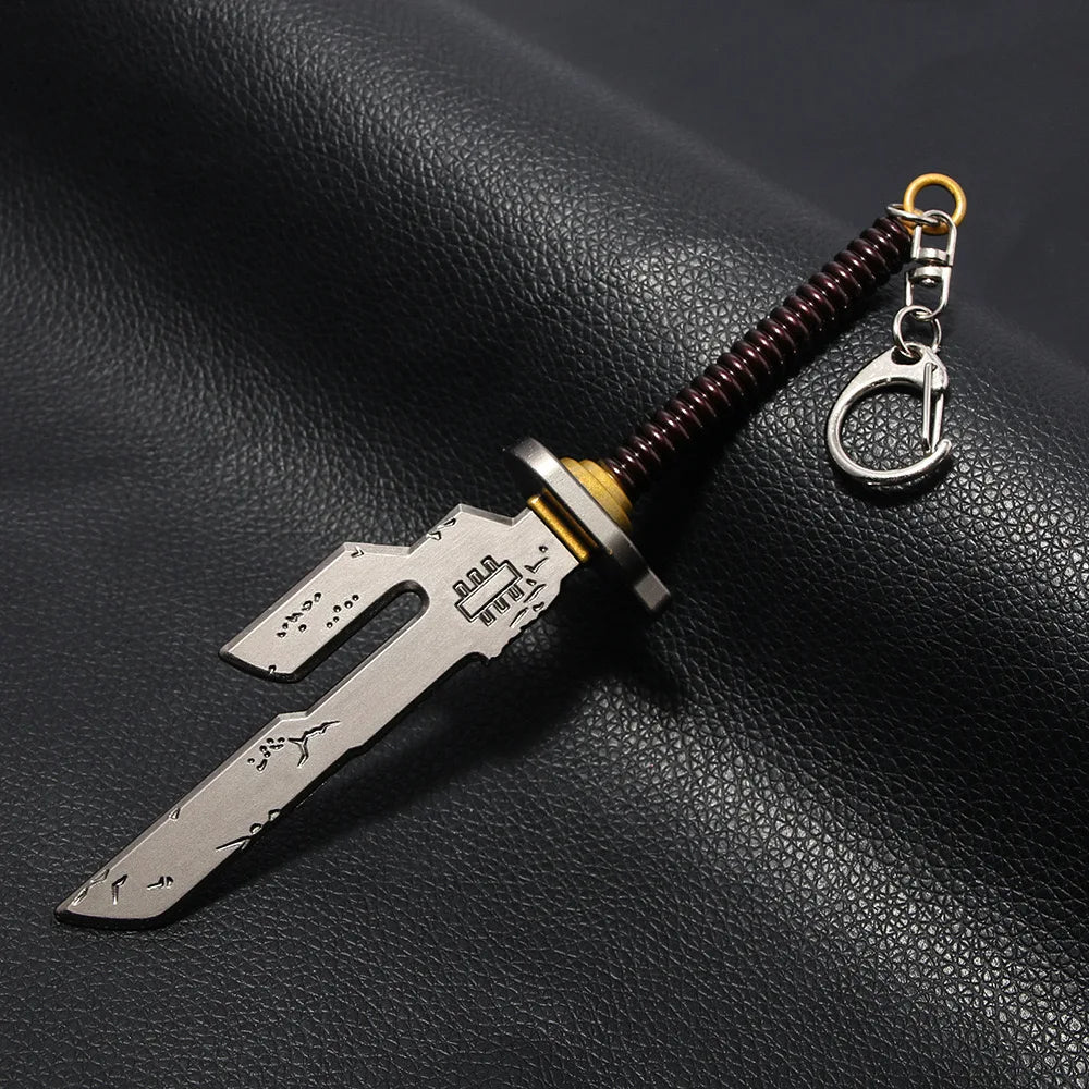 Anime Jujutsu Kaisen Keychain Nanami Kento Fushiguro Toji Weapon Model Pendant Men's Jewelry