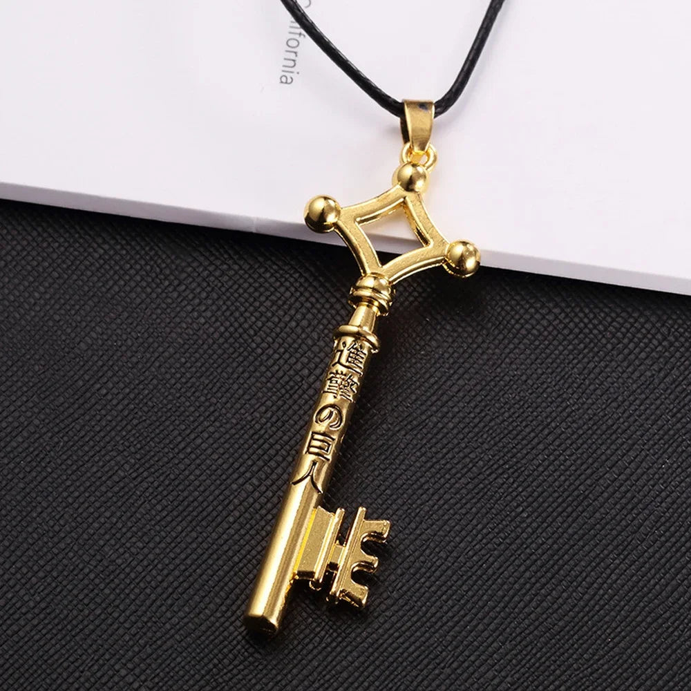 Attack on Titan Necklace for Men Eren Key Pendant Shingeki No Kyojin Fashion Vintage Retro Anime Jewelry for Men Cosplay A0410 2024