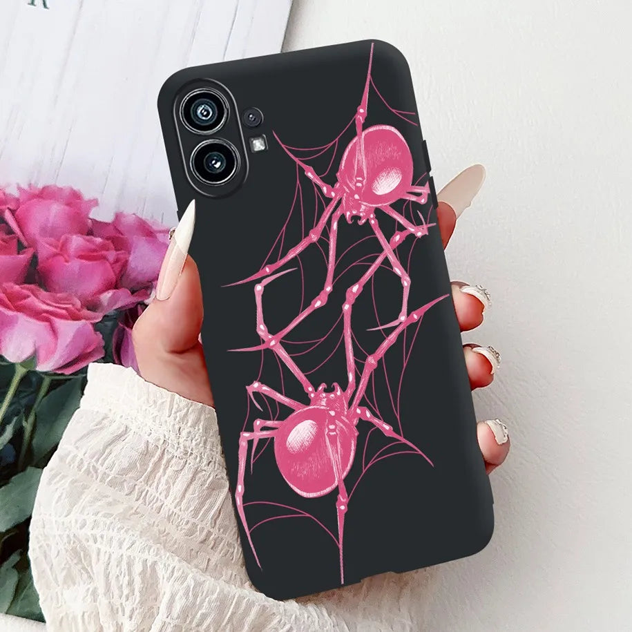 Coque de téléphone 6.55 "pour rien de téléphone (1) One 1 A063 couverture arrière antichoc en Silicone noir souple pour rien Phone1 dessin animé Funda nouveau