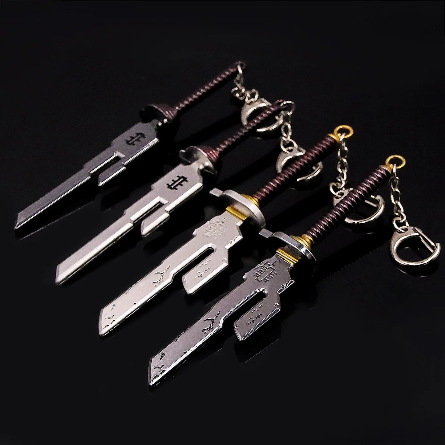 Anime Jujutsu Kaisen Keychain Nanami Kento Fushiguro Toji Weapon Model Pendant Men's Jewelry