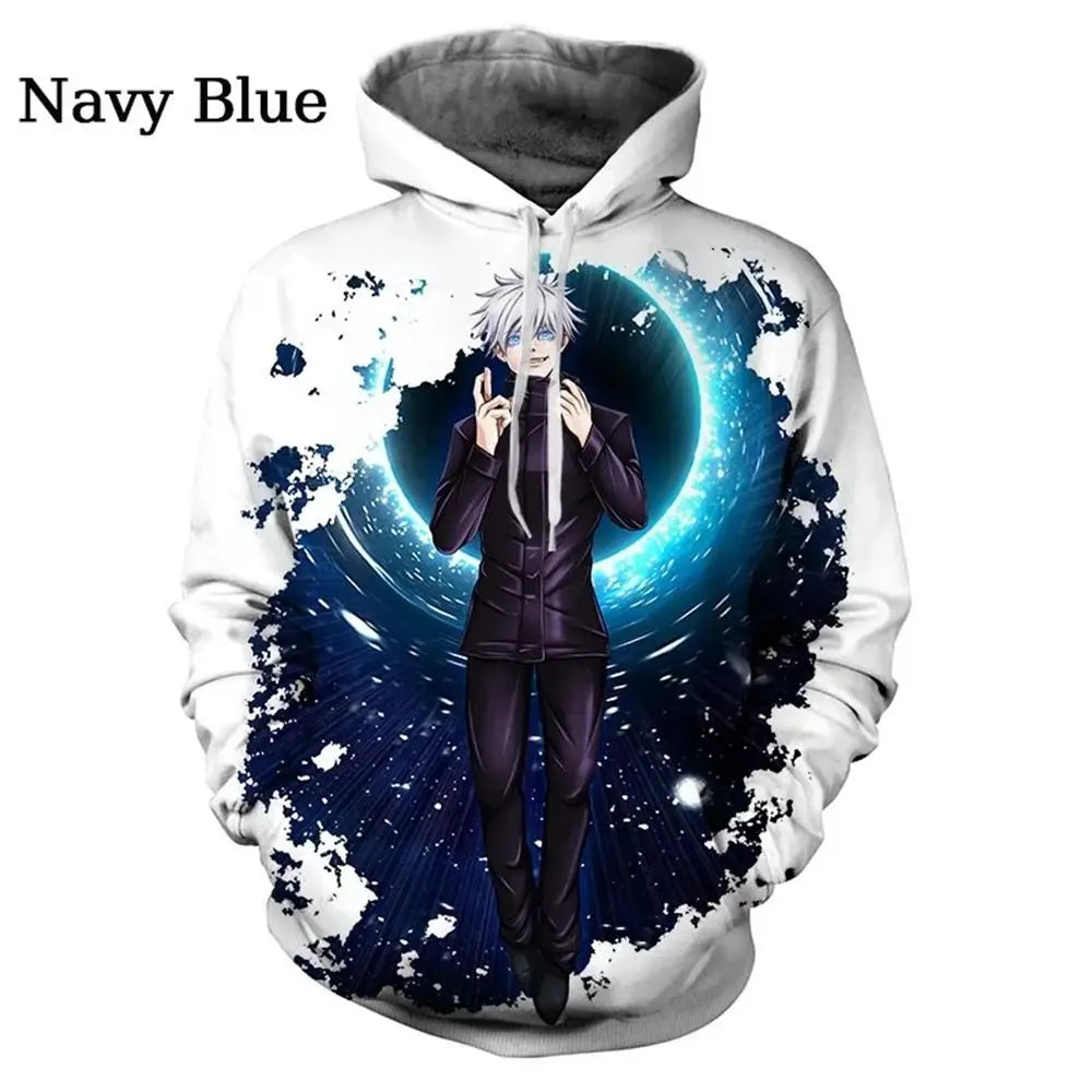Men's Hoodie Anime Manga Jujutsu Kaisen Satoru Gojo 3D Print Fashion Pullover New Men's Clothing