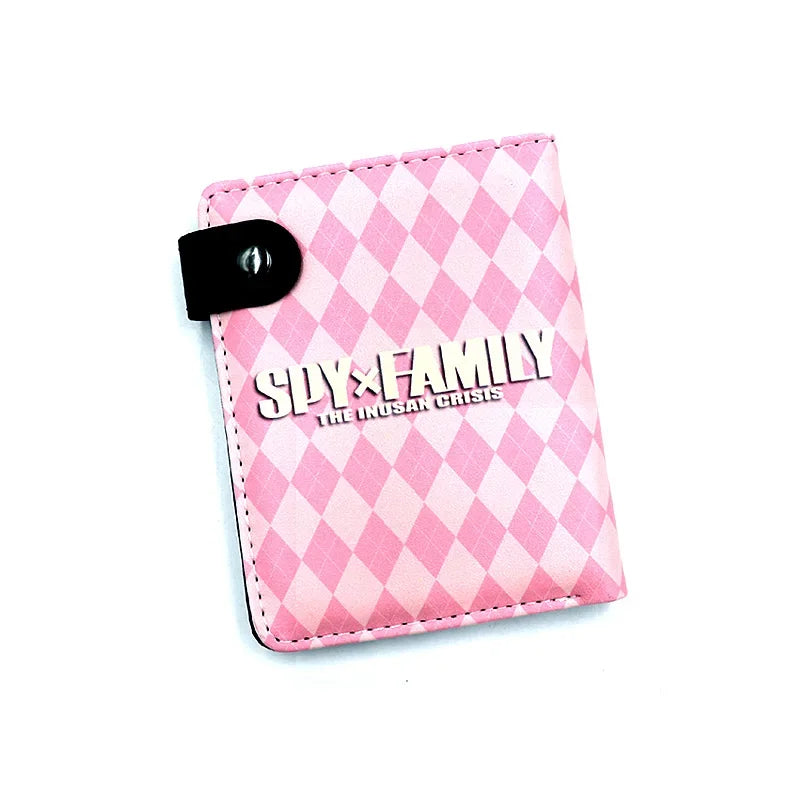 Anime SPY×FAMILY Loid Anya Forger Yor PU Bifold Short Wallets Coin Purse with Inner Zipper Pocket