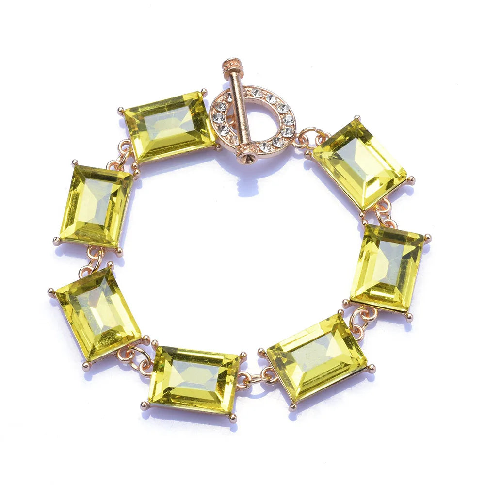 Bracelets en cristal de verre violet jaune bleu pour femmes, bijoux à breloques de luxe, style Boho ethnique, nouvelle collection 2025