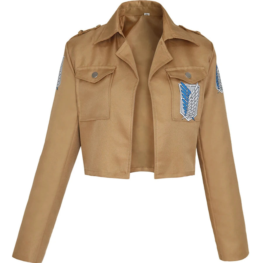 Attack on Titan Cosplay Costume, Anime Shingeki no Kyojin Cosplay, Jacket Coat, Eren Scout Legion, Green Cape Coat, Halloween