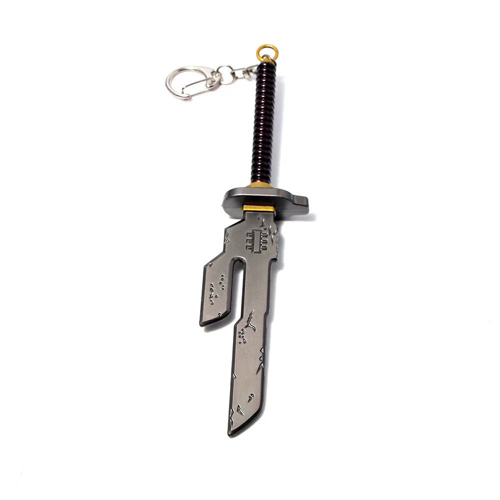 Anime Jujutsu Kaisen Keychain Nanami Kento Fushiguro Toji Weapon Model Pendant Men's Jewelry