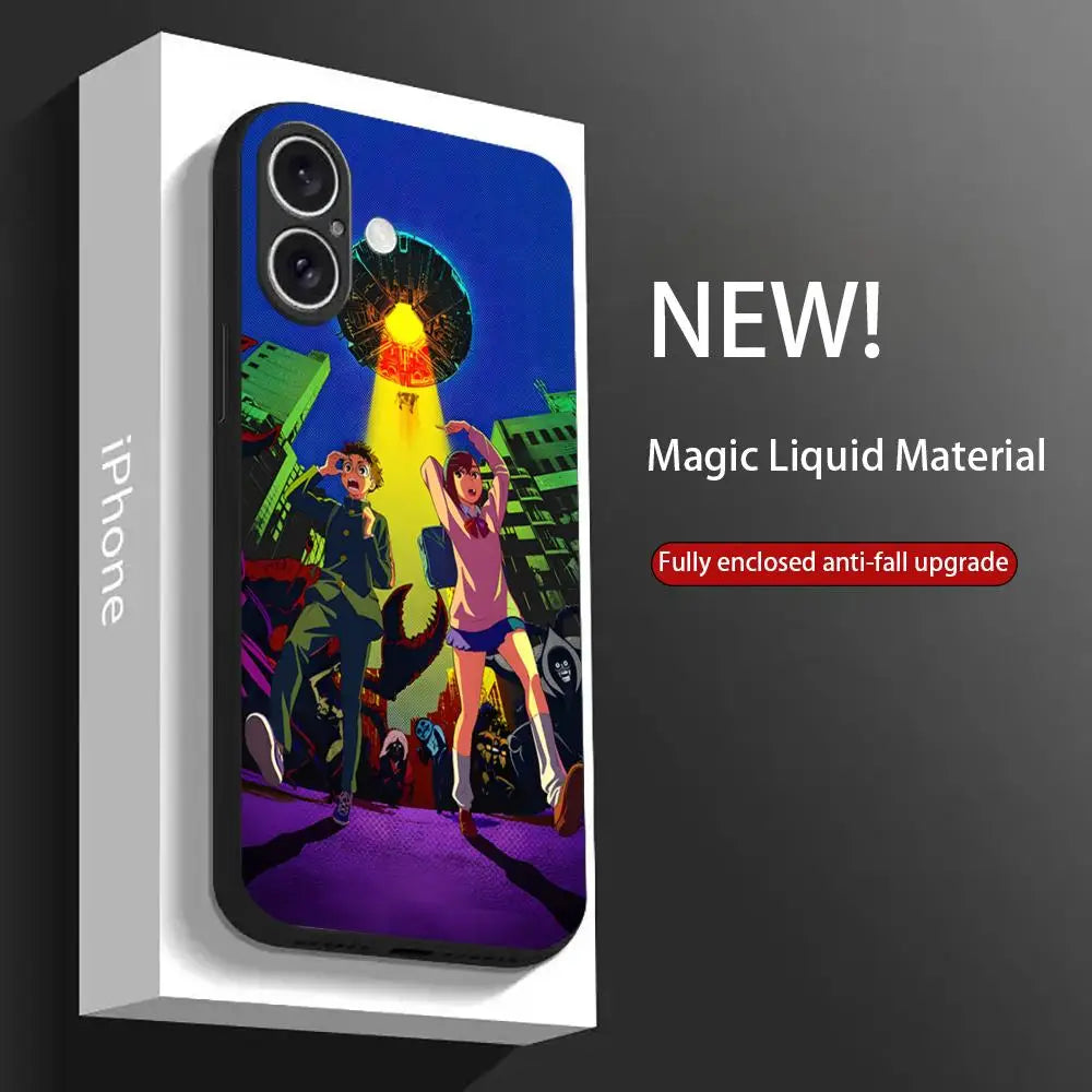 Coque de téléphone Cool DAN-DA DAN, étui souple noir antichoc pour iPhone 16 15 14 13 12 11 X XR XS 8 Plus Mini Pro Max