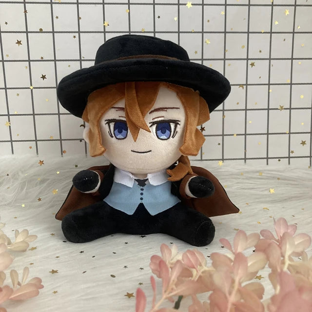 Jouet en peluche Anime Bungou Stray Dogs Edogawa Rampo Nakahara Dazai Osamu, poupée en peluche, personnage de Cosplay, oreiller en peluche doux et mignon, 20cm