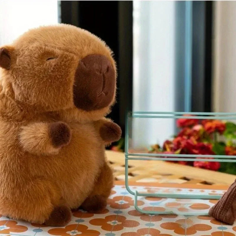 23cm Capybara Plush Toy Simulation Capibara Anime Fluffy Toy Cute Doll Stuffed Animals Soft Plush Doll Christmas Thanksgiving Gift