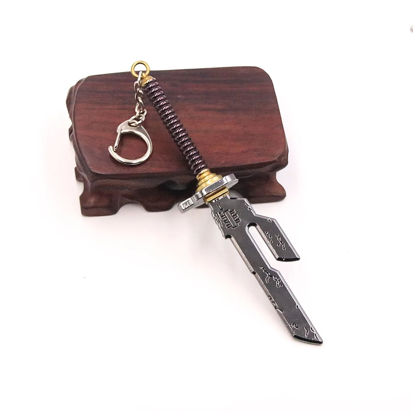 Anime Jujutsu Kaisen Keychain Nanami Kento Fushiguro Toji Weapon Model Pendant Men's Jewelry