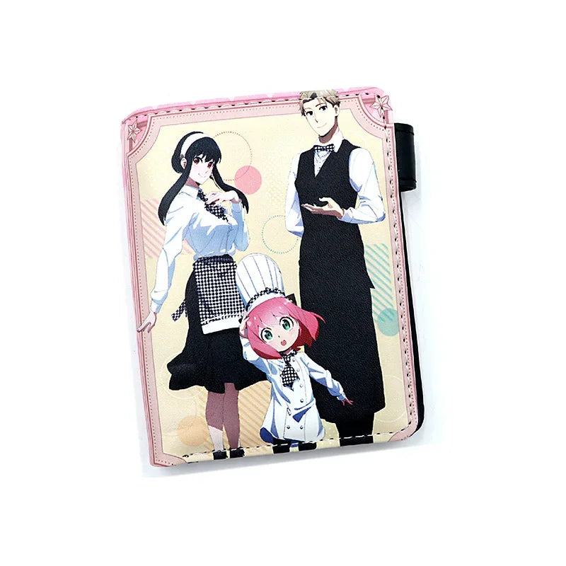 Anime SPY×FAMILY Loid Anya Forger Yor PU Bifold Short Wallets Coin Purse with Inner Zipper Pocket