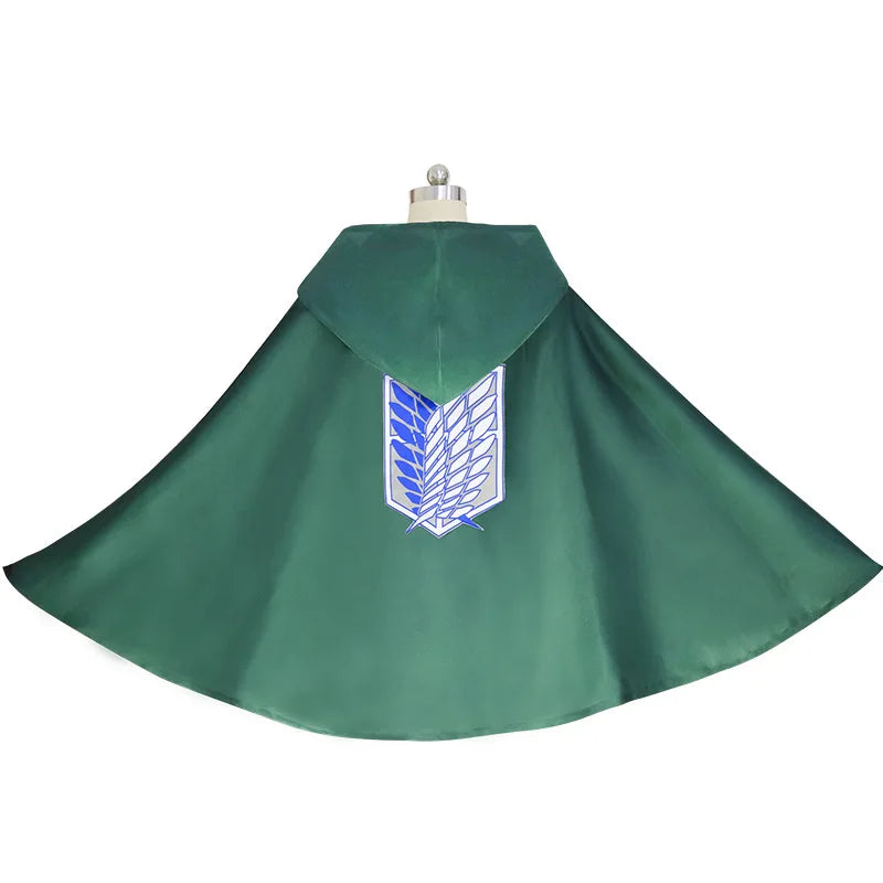 Attack on Titan Cosplay Costume, Anime Shingeki no Kyojin Cosplay, Jacket Coat, Eren Scout Legion, Green Cape Coat, Halloween