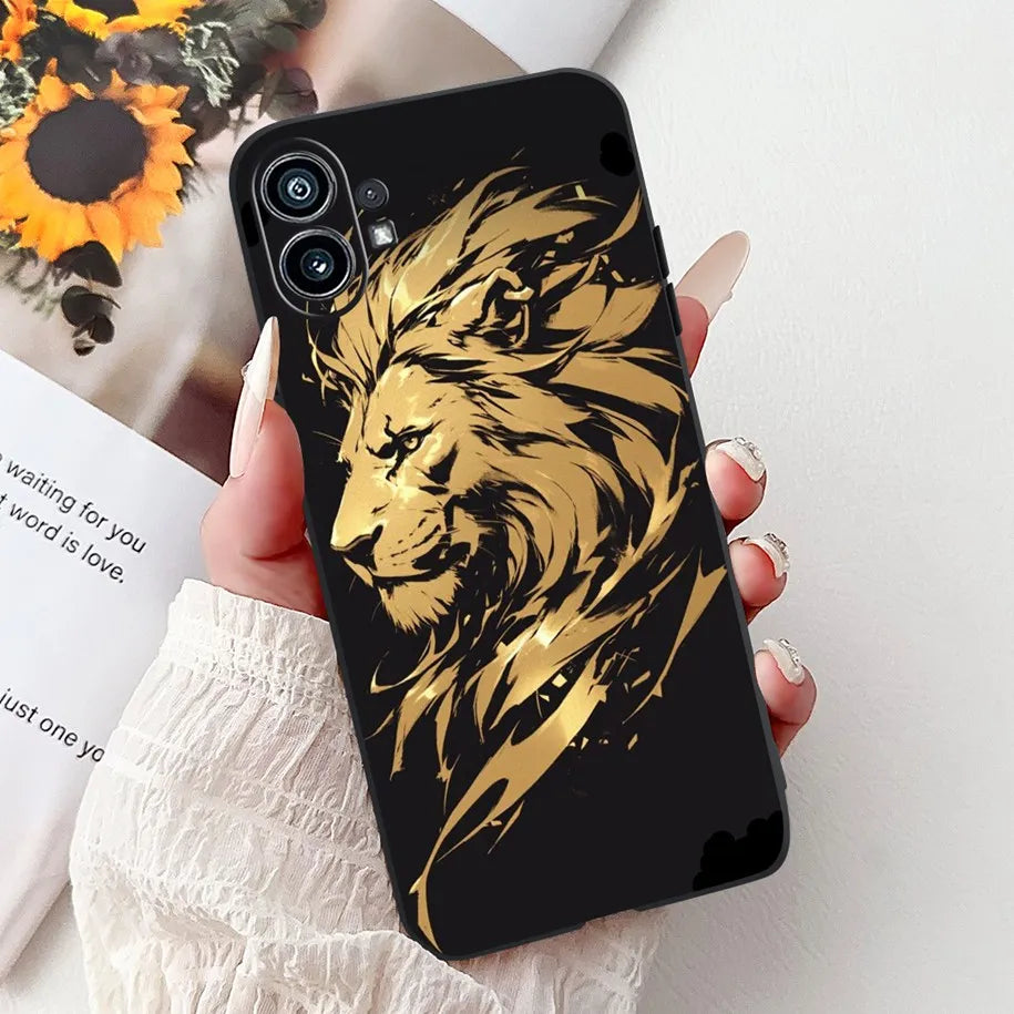 Coque de téléphone 6.55 "pour rien de téléphone (1) One 1 A063 couverture arrière antichoc en Silicone noir souple pour rien Phone1 dessin animé Funda nouveau