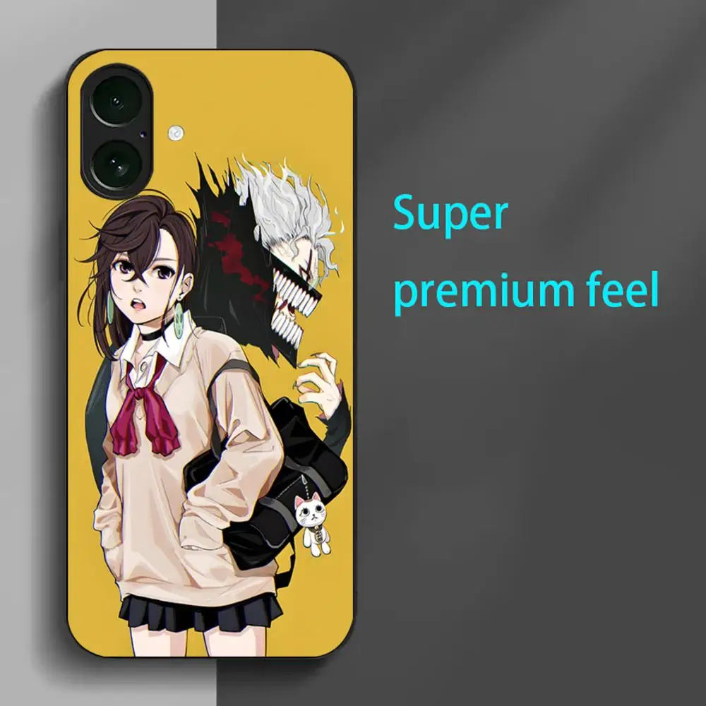 Coque de téléphone Cool DAN-DA DAN, étui souple noir antichoc pour iPhone 16 15 14 13 12 11 X XR XS 8 Plus Mini Pro Max