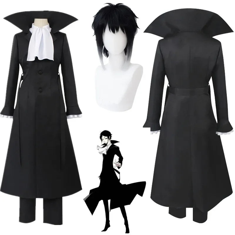 Costume de Cosplay Bungo Stray Dogs Akutagawa Ryunosuke, Vêtements de ixd'Halloween et de Noël