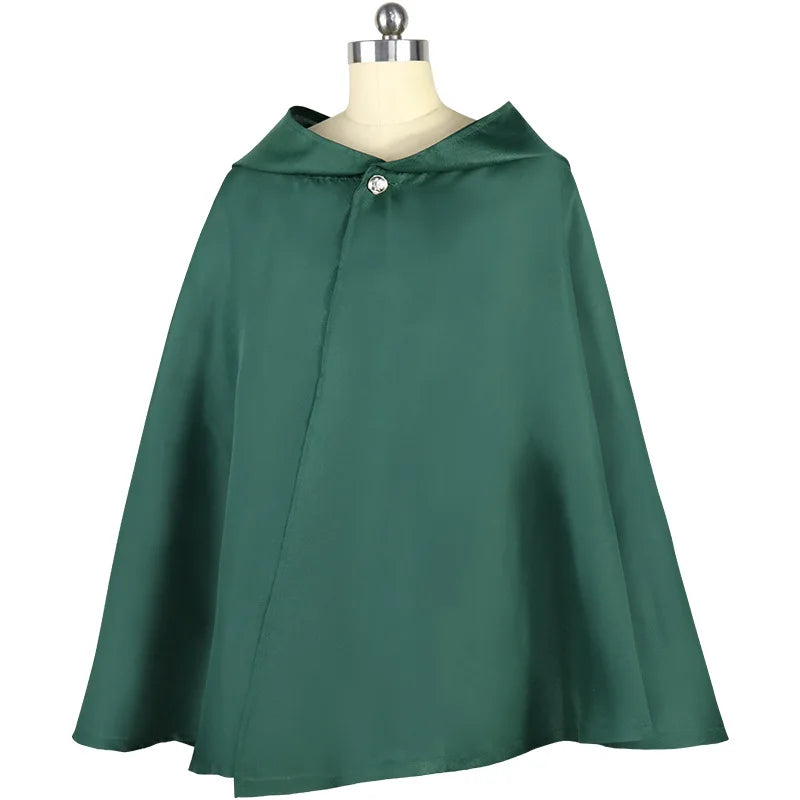 Attack on Titan Cosplay Costume, Anime Shingeki no Kyojin Cosplay, Jacket Coat, Eren Scout Legion, Green Cape Coat, Halloween