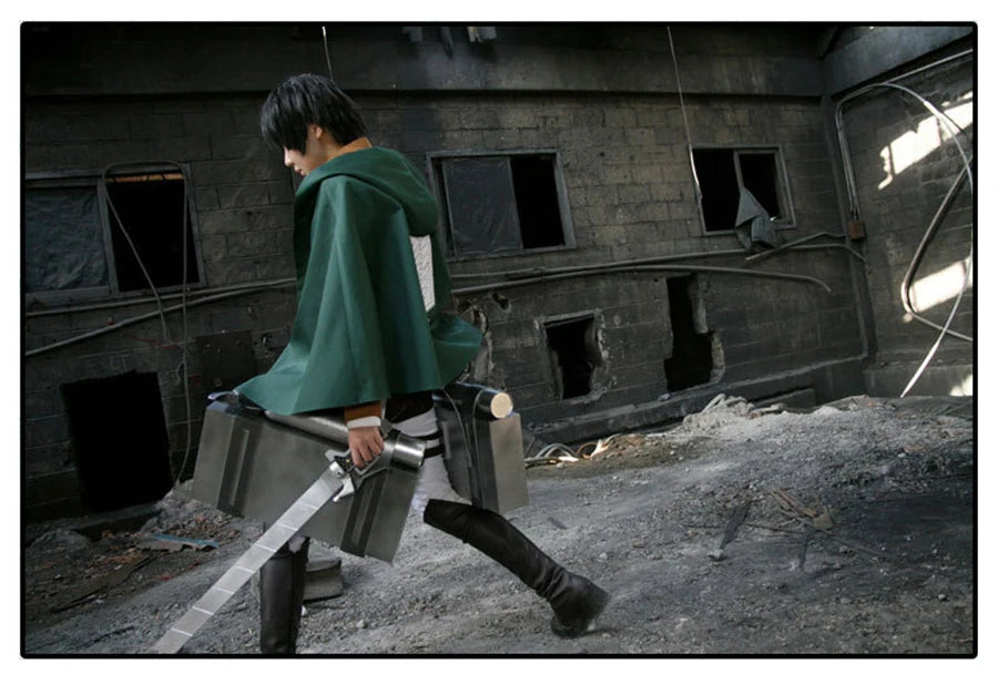 Attack on Titan Cosplay Costume, Anime Shingeki no Kyojin Cosplay, Jacket Coat, Eren Scout Legion, Green Cape Coat, Halloween