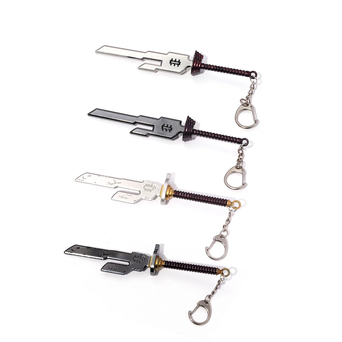 Anime Jujutsu Kaisen Keychain Nanami Kento Fushiguro Toji Weapon Model Pendant Men's Jewelry
