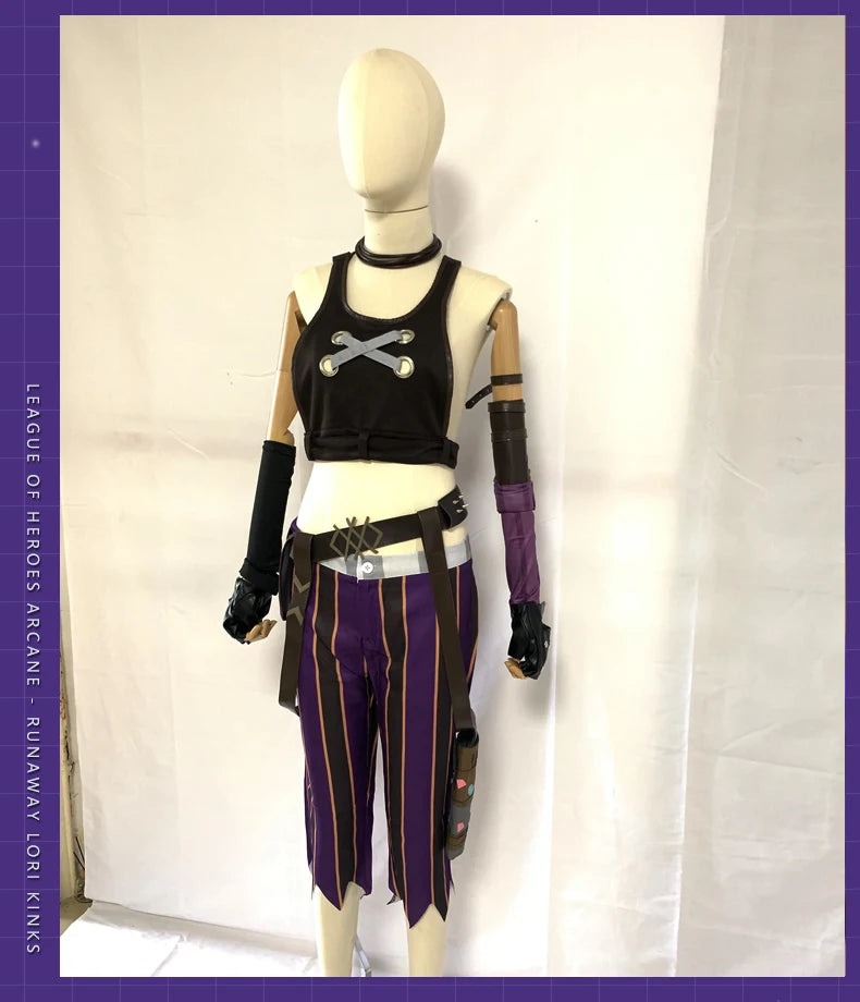 Jinx Arcane Cosplay Costume (League of Legends) - Sexy Women's Outfit with Accessories - Halloween & Manga Convention Costume
