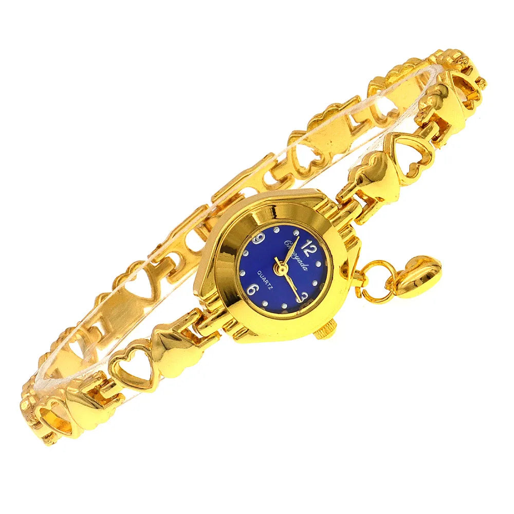 Montre-bracelet à quartz avec pendentif coeur pour femme, petit cadran, mode, mignon, vente en gros, nouveauté