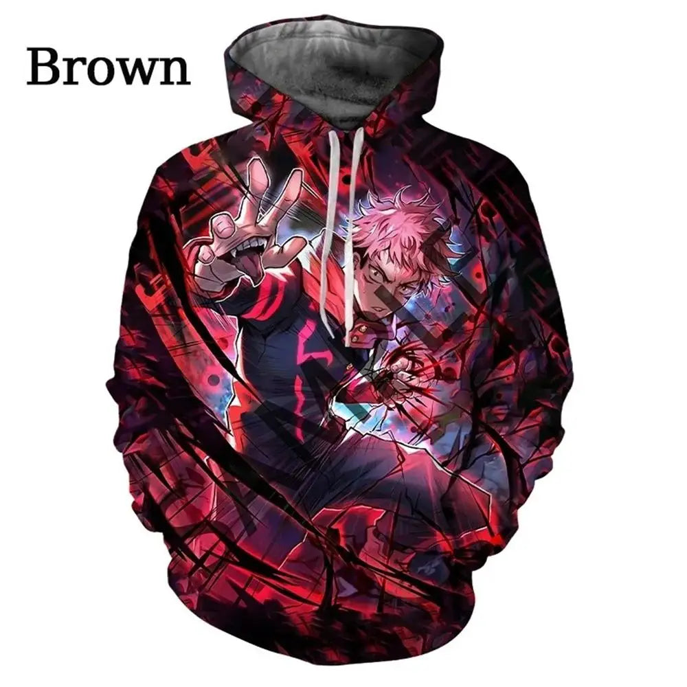Men's Hoodie Anime Manga Jujutsu Kaisen Satoru Gojo 3D Print Fashion Pullover New Men's Clothing