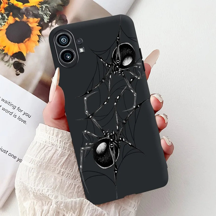 Coque de téléphone 6.55 "pour rien de téléphone (1) One 1 A063 couverture arrière antichoc en Silicone noir souple pour rien Phone1 dessin animé Funda nouveau