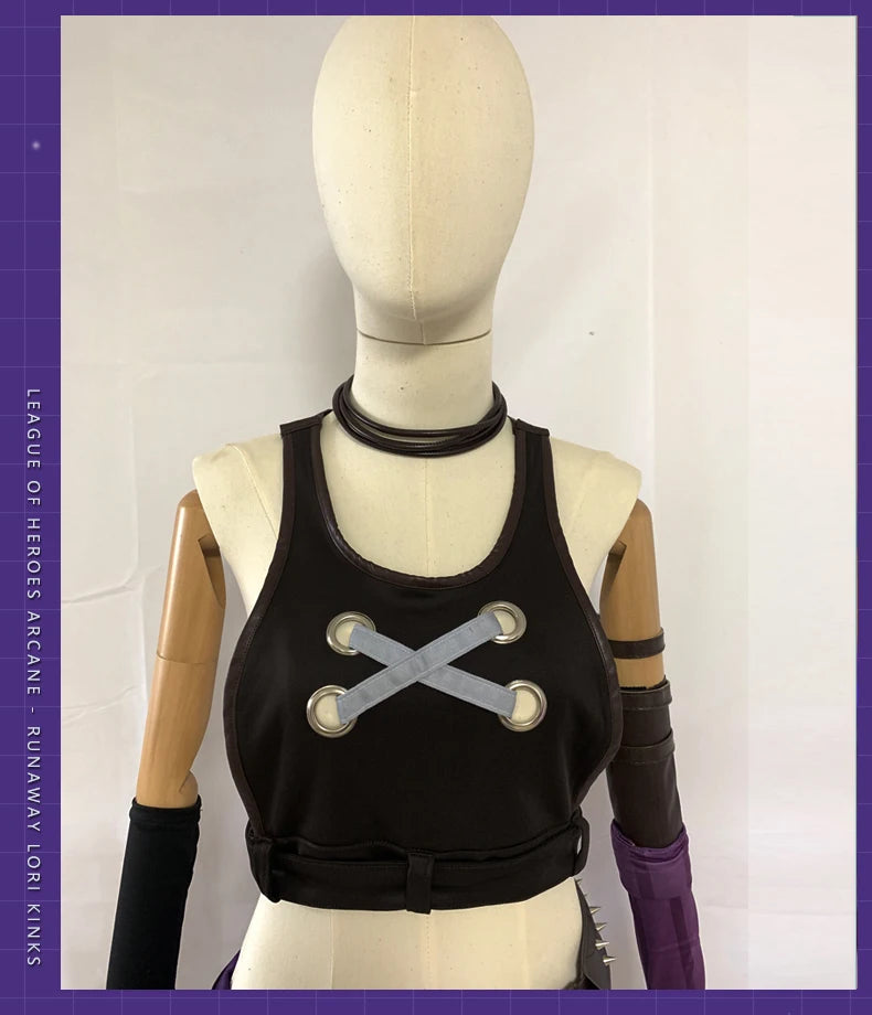 Jinx Arcane Cosplay Costume (League of Legends) - Sexy Women's Outfit with Accessories - Halloween & Manga Convention Costume