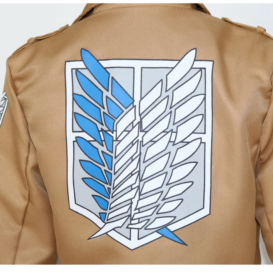 Attack on Titan Cosplay Costume, Anime Shingeki no Kyojin Cosplay, Jacket Coat, Eren Scout Legion, Green Cape Coat, Halloween