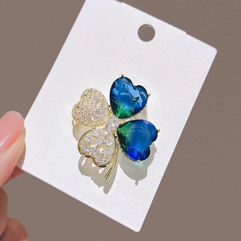 Broches à fleurs en cristal, bijoux de luxe, épingles à revers, écharpe, boucle, accessoires, bijoux à la mode