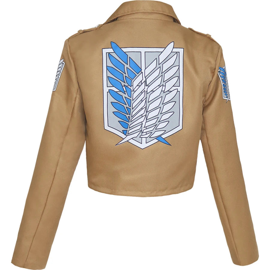 Attack on Titan Cosplay Costume, Anime Shingeki no Kyojin Cosplay, Jacket Coat, Eren Scout Legion, Green Cape Coat, Halloween