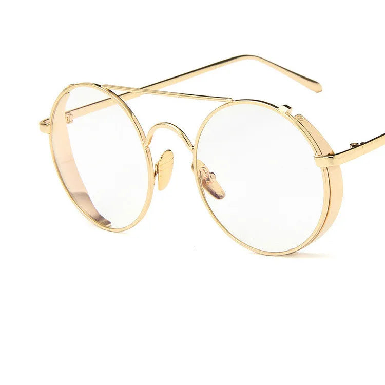 Anime Attack on Titan Zeke Jaeger Metal Steampunk Cosplay Goggles with Pio Mirror Retro Round Frame