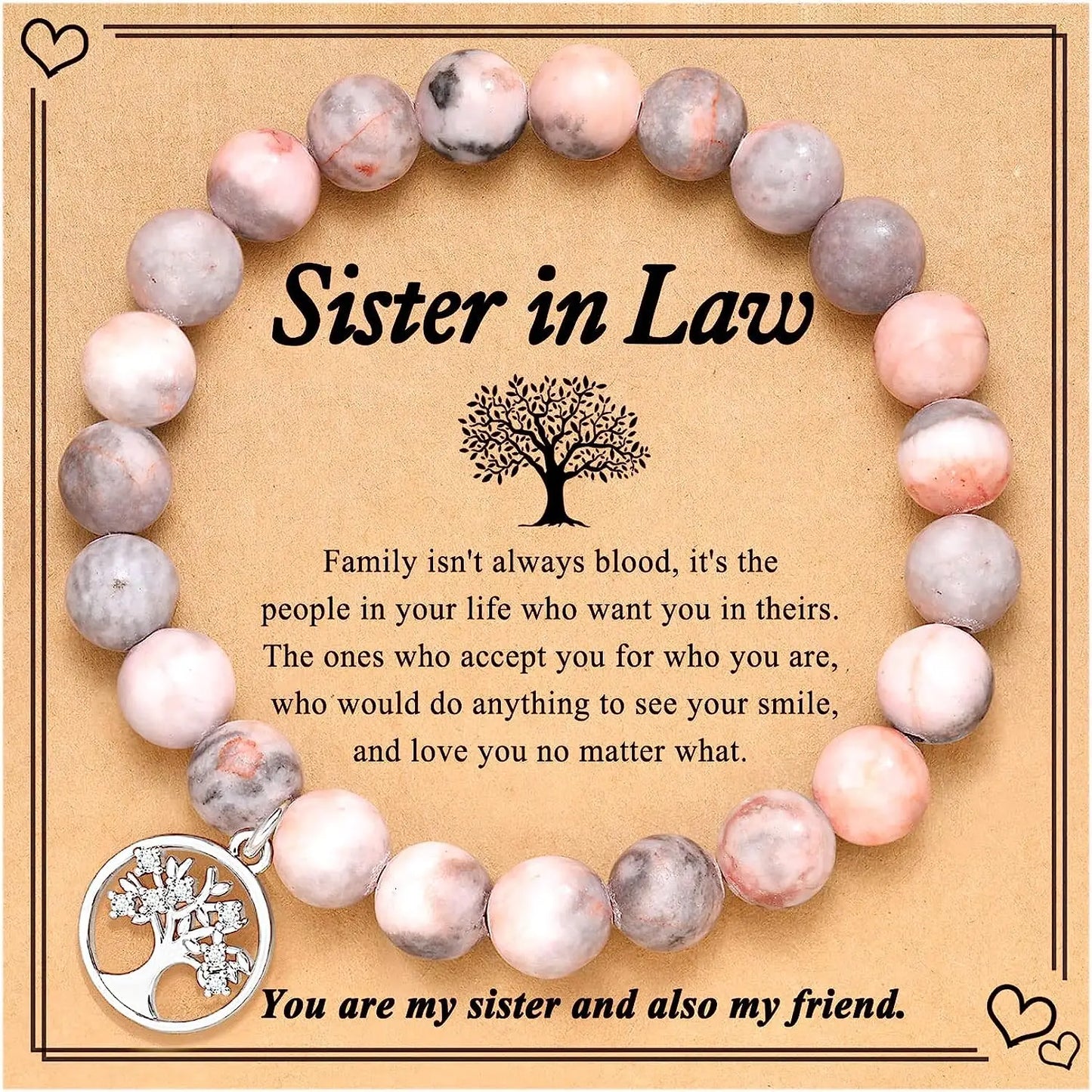 Bracelet en Agate violette, carte d'arbre de vie, Bracelet en pierre naturelle perlée de Rhodochrosite, cadeaux d'anniversaire et de noël pour Nana/grand-mère/maman