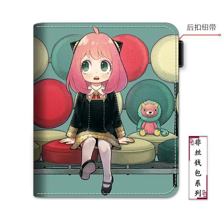 Anime SPY×FAMILY Loid Anya Forger Yor PU portefeuilles courts pliants porte - monnaie avec poche intérieure à fermeture éclair - Bloopop