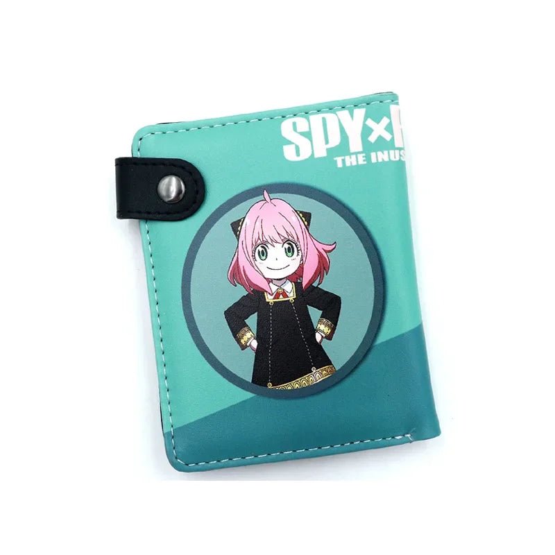 Anime SPY×FAMILY Loid Anya Forger Yor PU portefeuilles courts pliants porte - monnaie avec poche intérieure à fermeture éclair - Bloopop