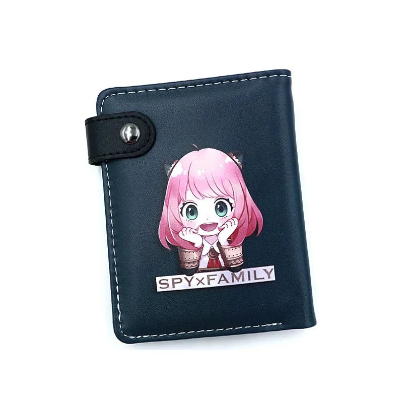 Anime SPY×FAMILY Loid Anya Forger Yor PU portefeuilles courts pliants porte - monnaie avec poche intérieure à fermeture éclair - Bloopop