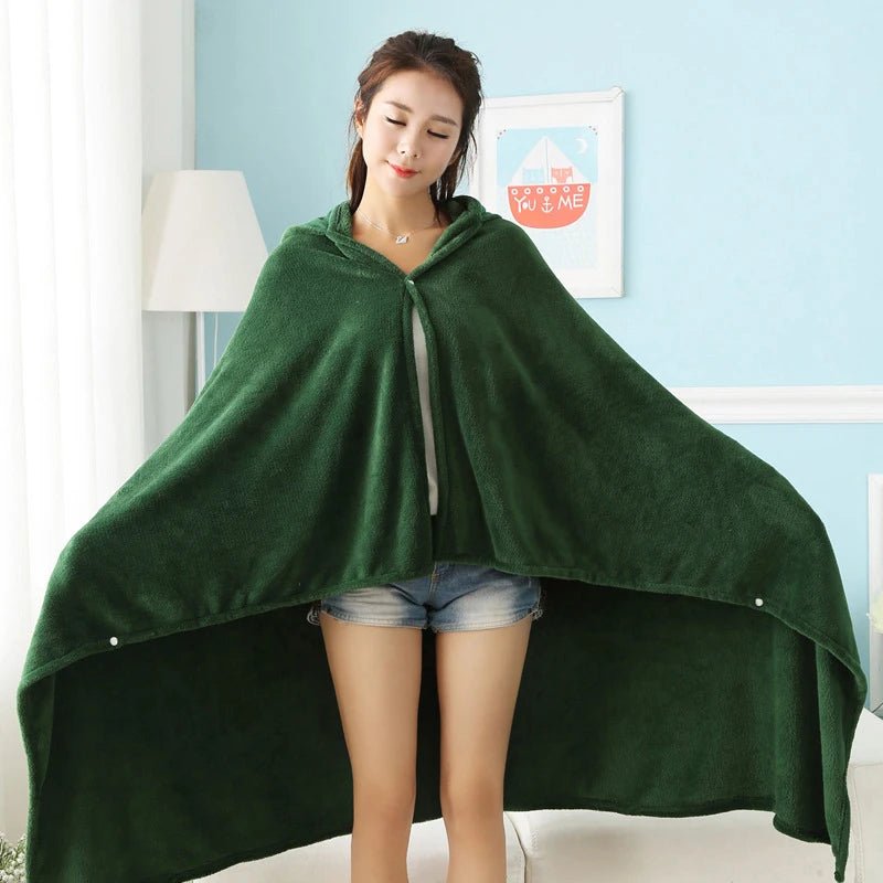 Attack on Titan Hoodie Cloak Anime Shingeki No Kyojin Pajamas Blanket Cloak Levi Cosplay Flannel Shawl Blanket Comfy Homewear - Bloopop
