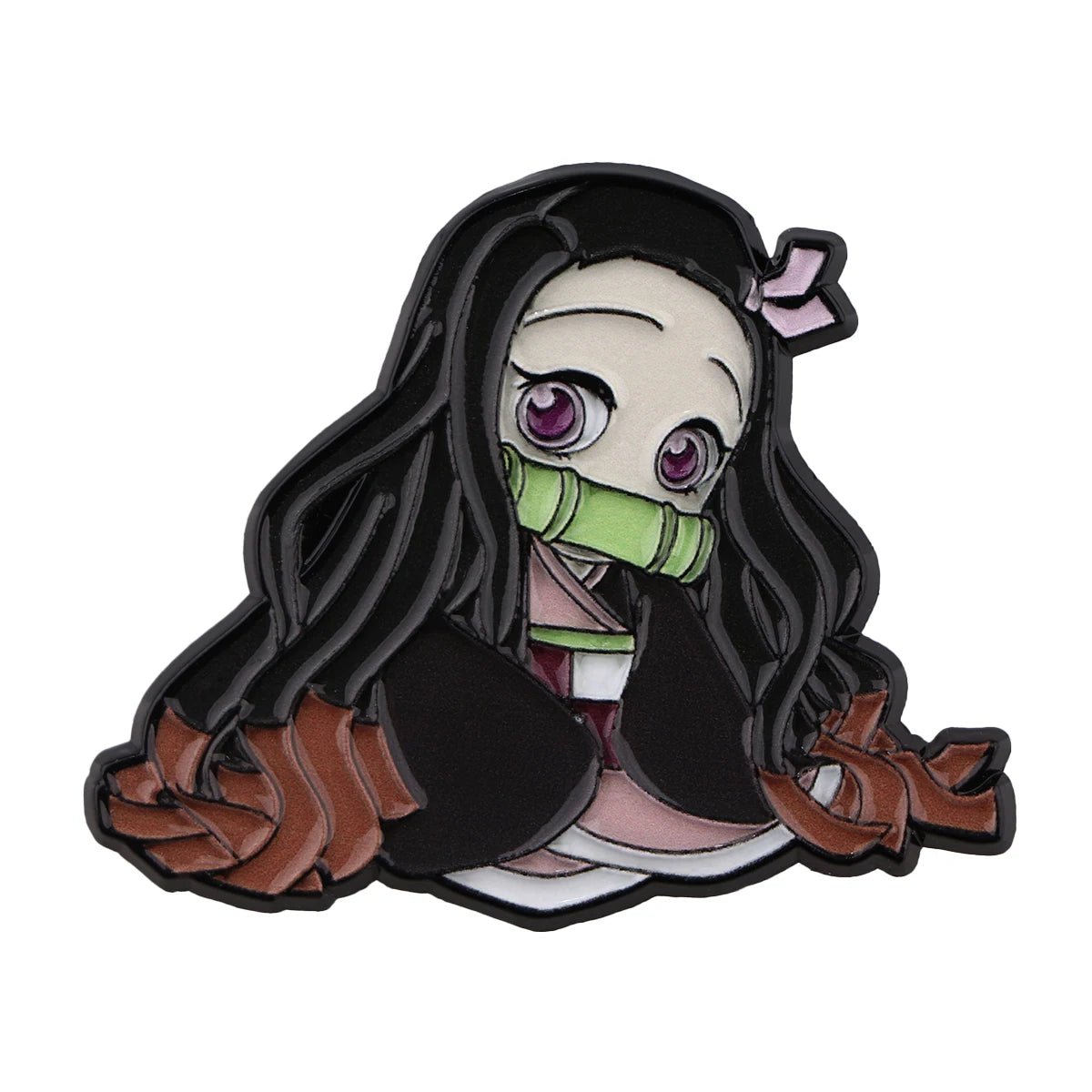 Broches Nezuko en émail pour femmes, Badges sur sac à dos, accessoires de Cosplay, bijoux à la mode, jouets, cadeau - Bloopop