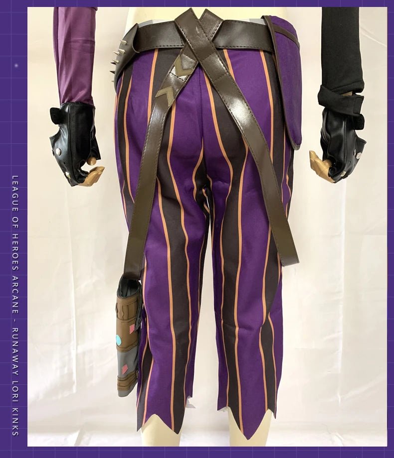 Costume Cosplay Jinx Arcane (League of Legends) - Tenue Femme Sexy avec Accessoires - Déguisement Halloween & Convention Manga - Bloopop
