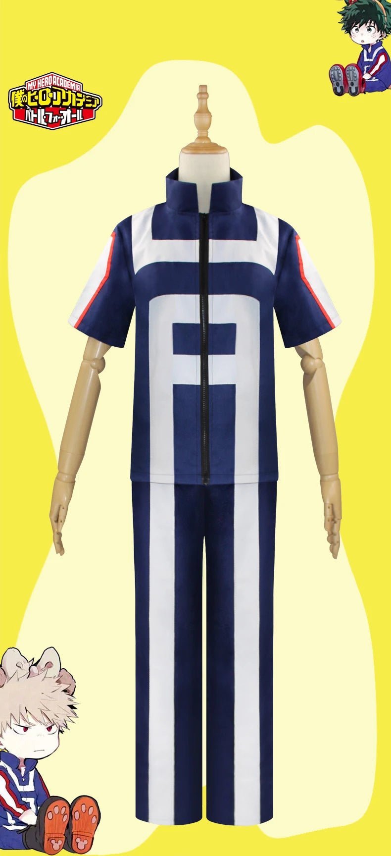Costume de cosplay Anime My Hero Academia pour hommes et femmes, uniforme scolaire, pantalon de gymnastique, Midoriya Izuku Todoroki Shouto, Costume de Cosplay - Bloopop