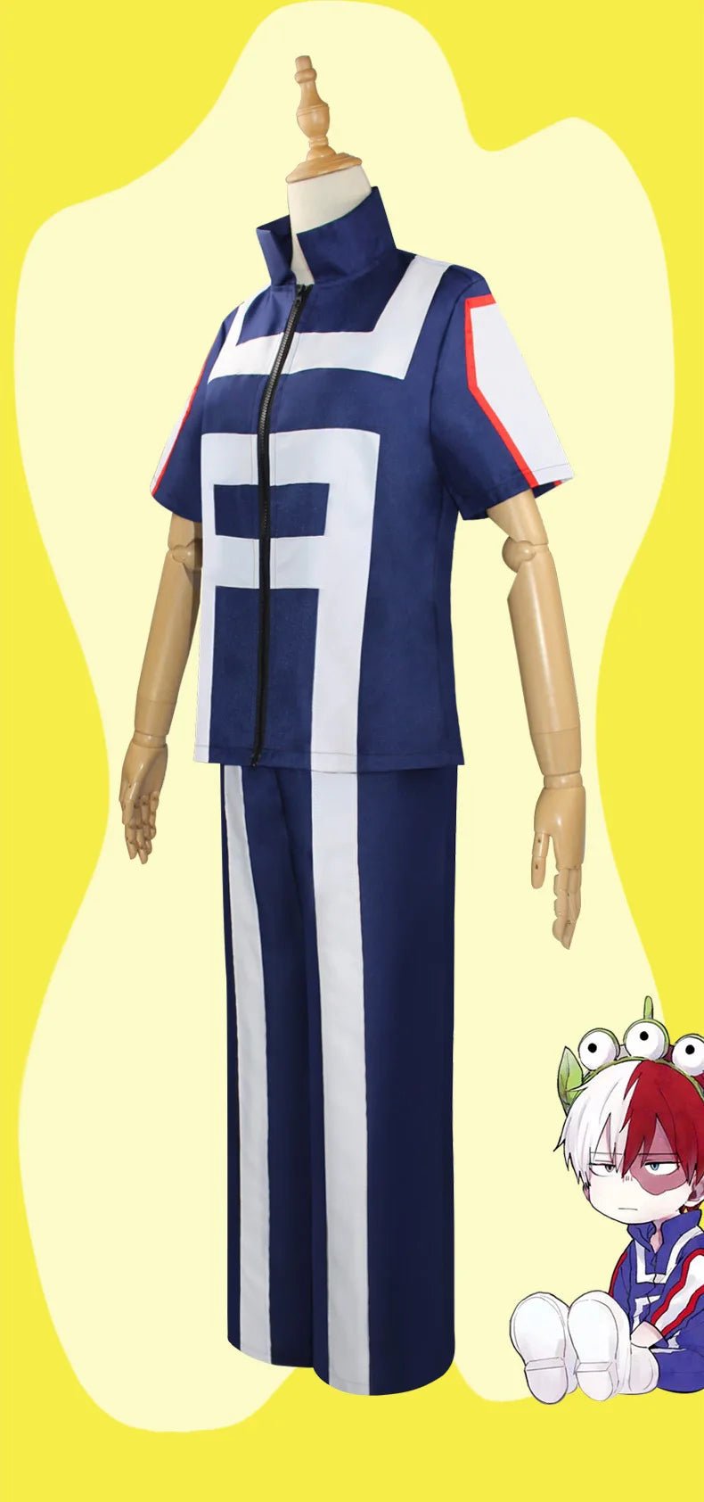 Costume de cosplay Anime My Hero Academia pour hommes et femmes, uniforme scolaire, pantalon de gymnastique, Midoriya Izuku Todoroki Shouto, Costume de Cosplay - Bloopop