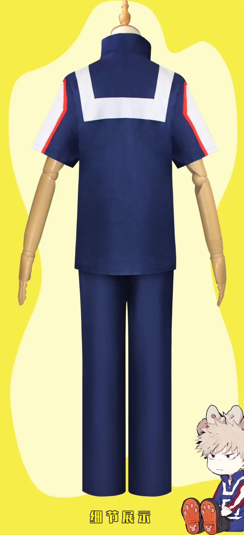 Costume de cosplay Anime My Hero Academia pour hommes et femmes, uniforme scolaire, pantalon de gymnastique, Midoriya Izuku Todoroki Shouto, Costume de Cosplay - Bloopop